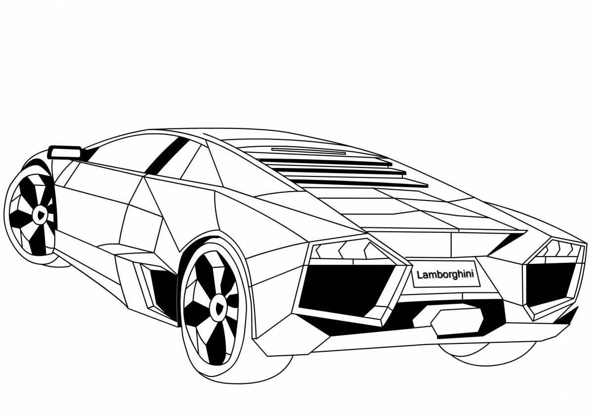 Dynamic lambo coloring page