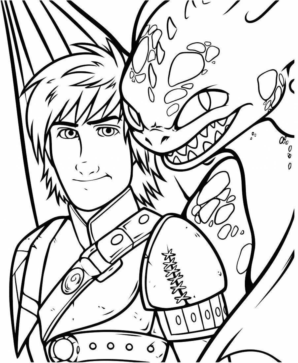 Great hiccup coloring page