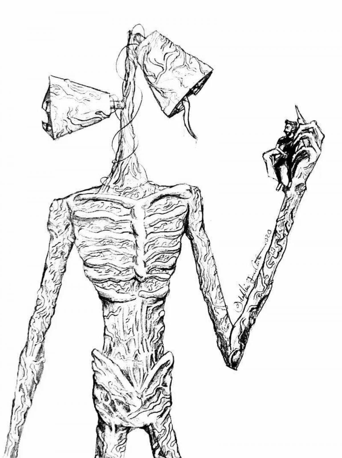 Coloring book shining siren