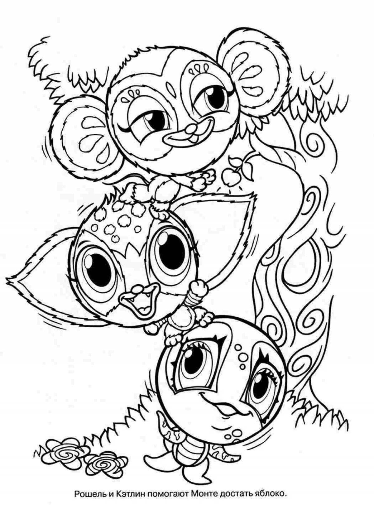 Animated zoobles coloring pages