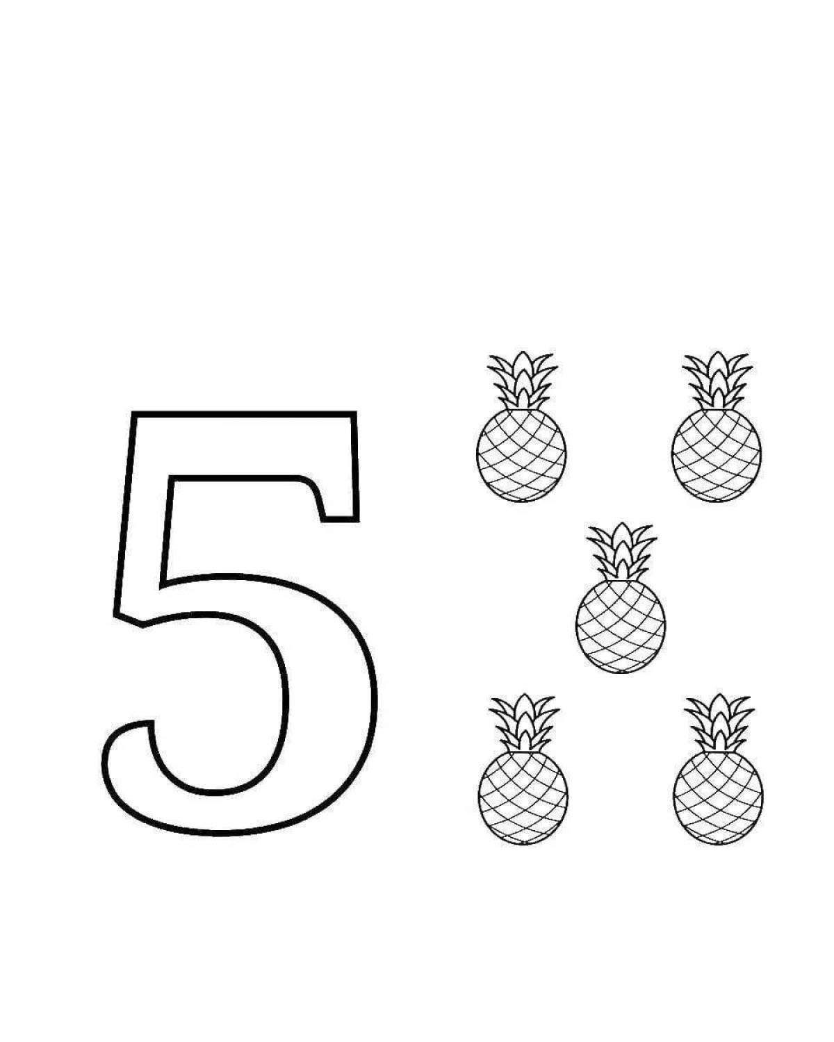 Bright coloring fifth page