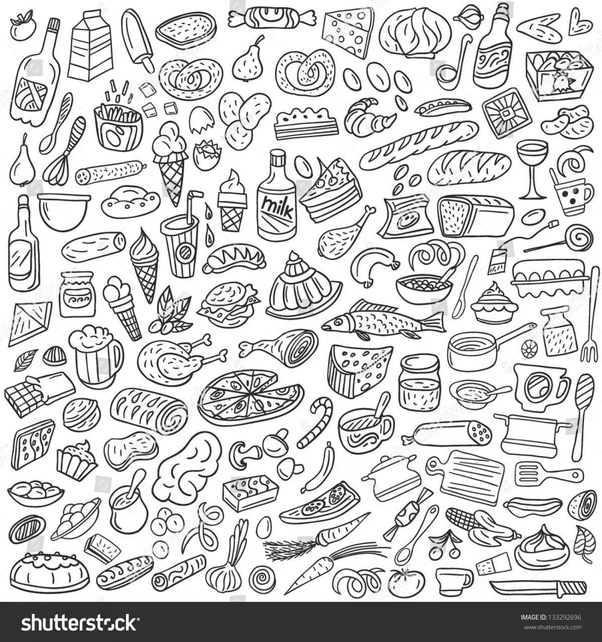 Photo Delicious food coloring book