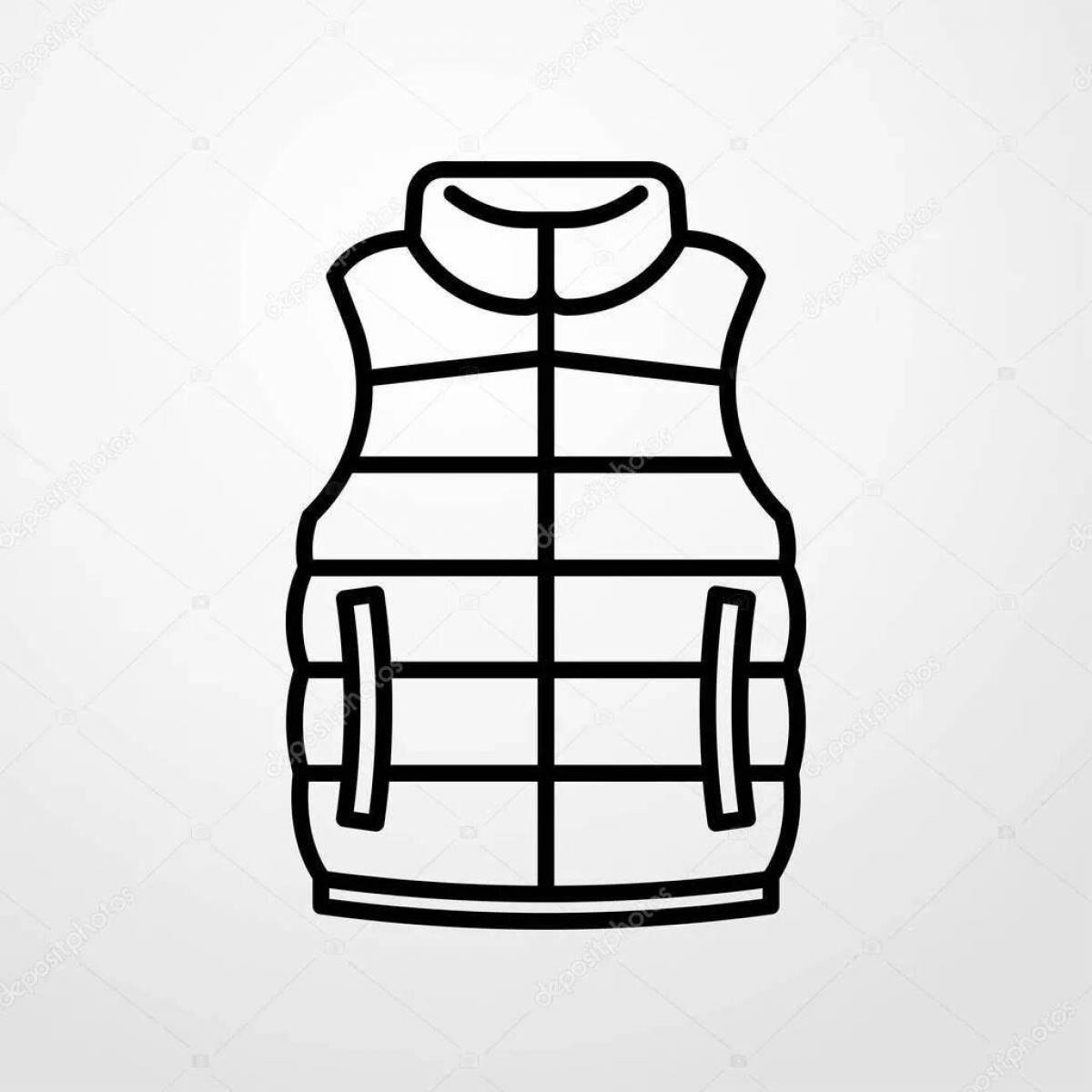 Vest bold coloring page