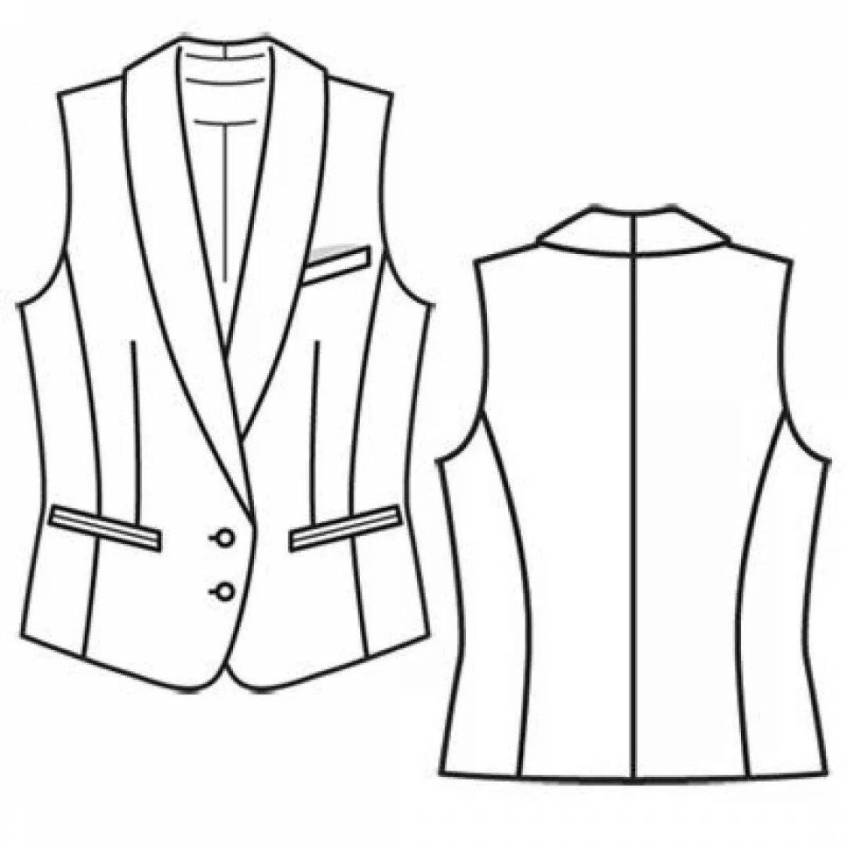 Attractive vest for coloring