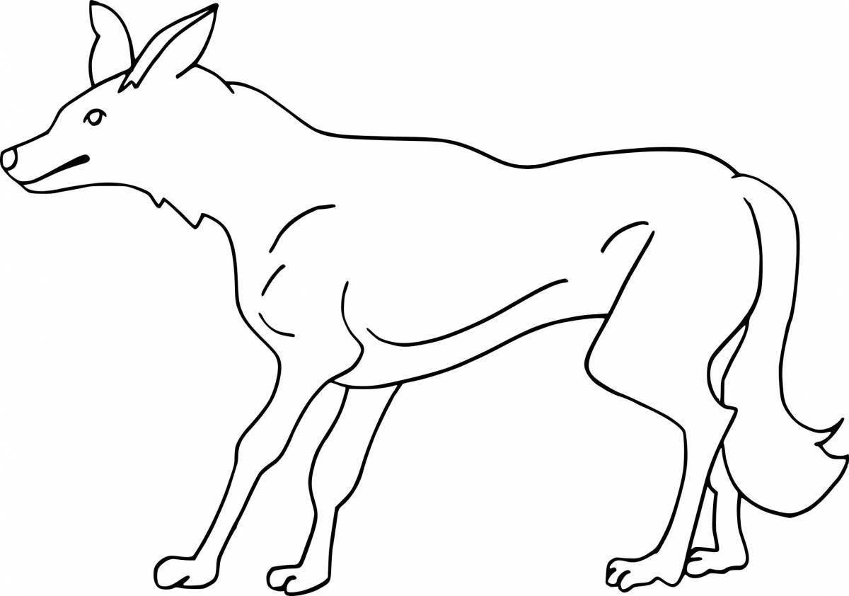 Exciting jackal coloring book