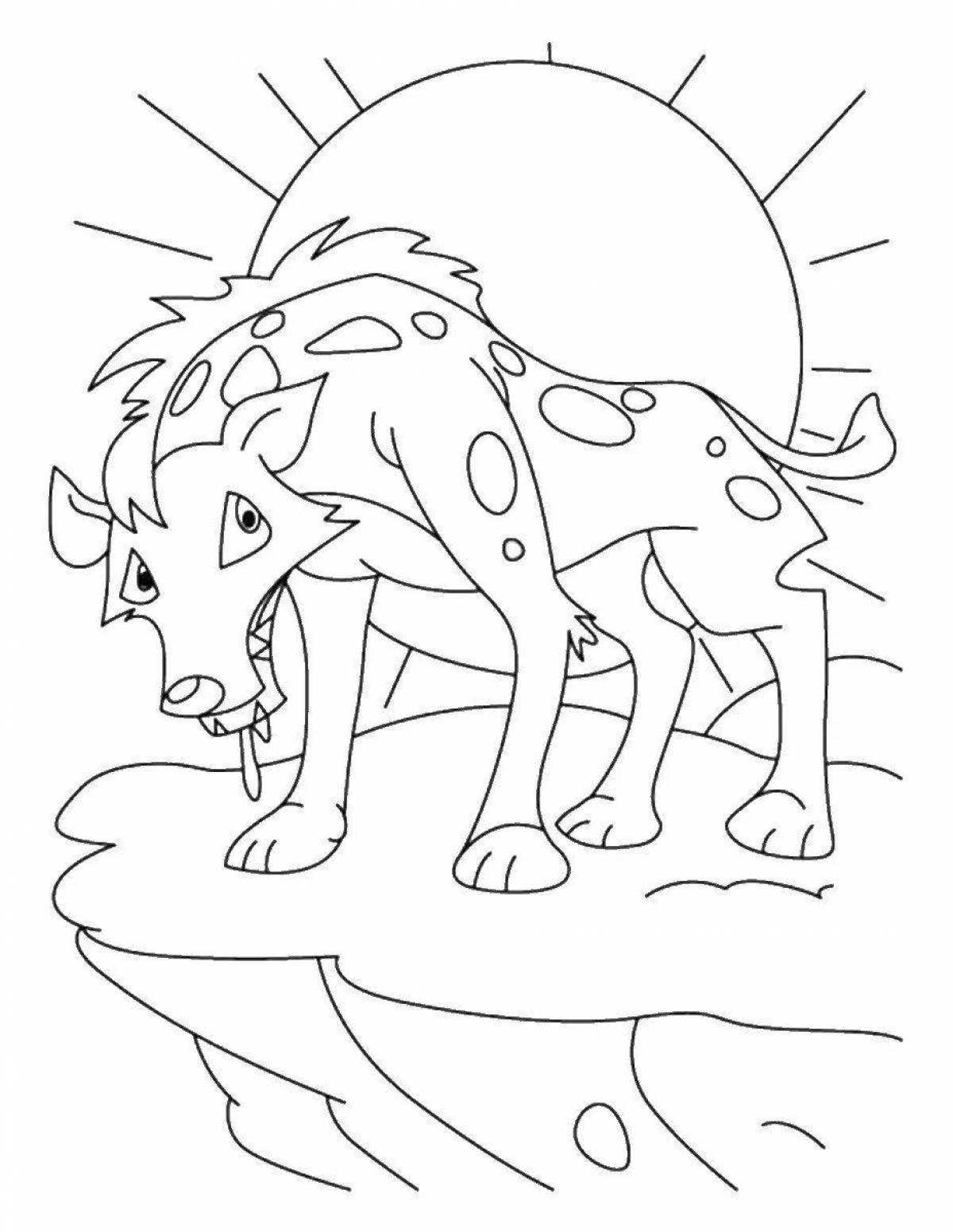 Adorable jackal coloring page
