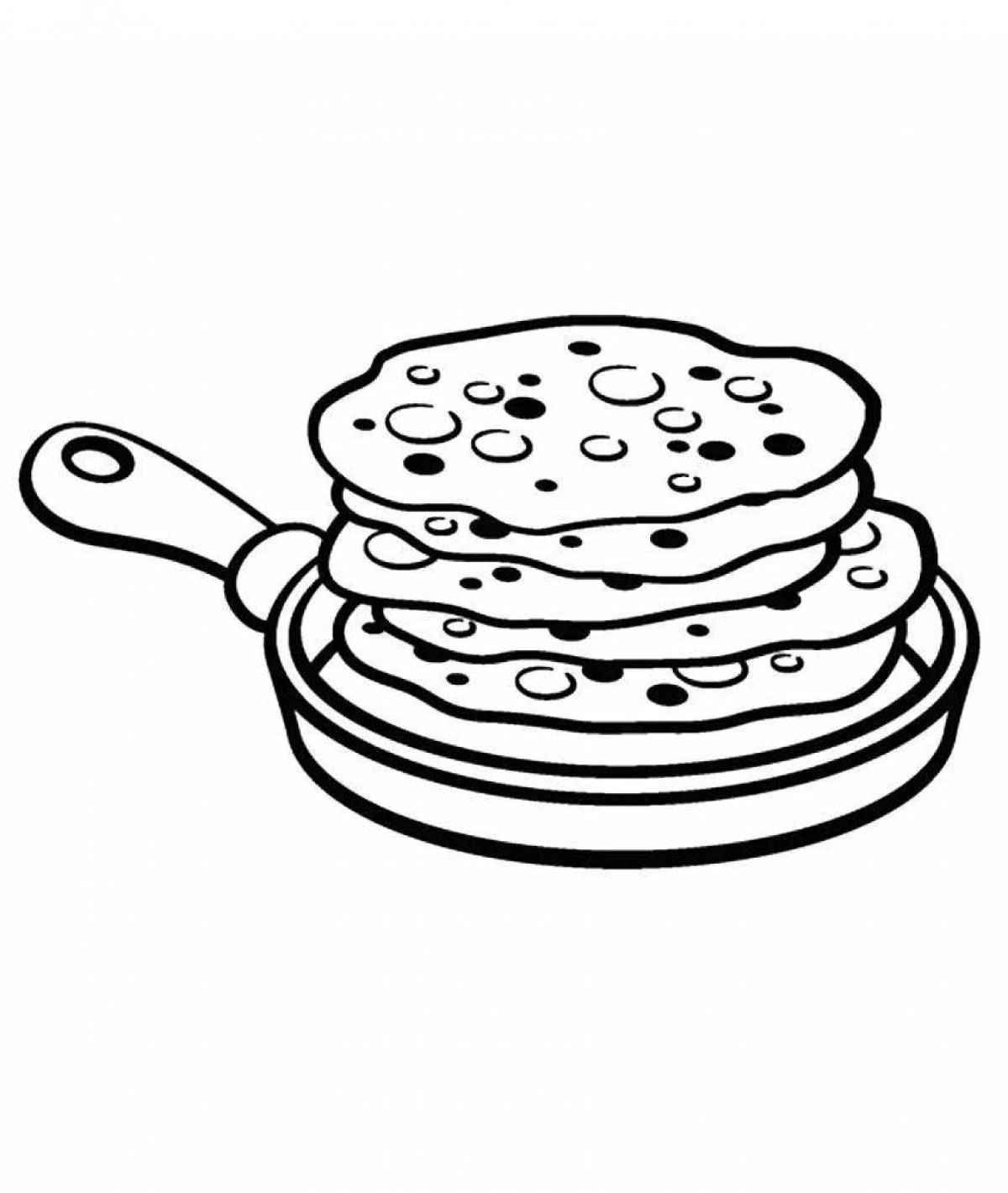 Crispy pancake coloring page