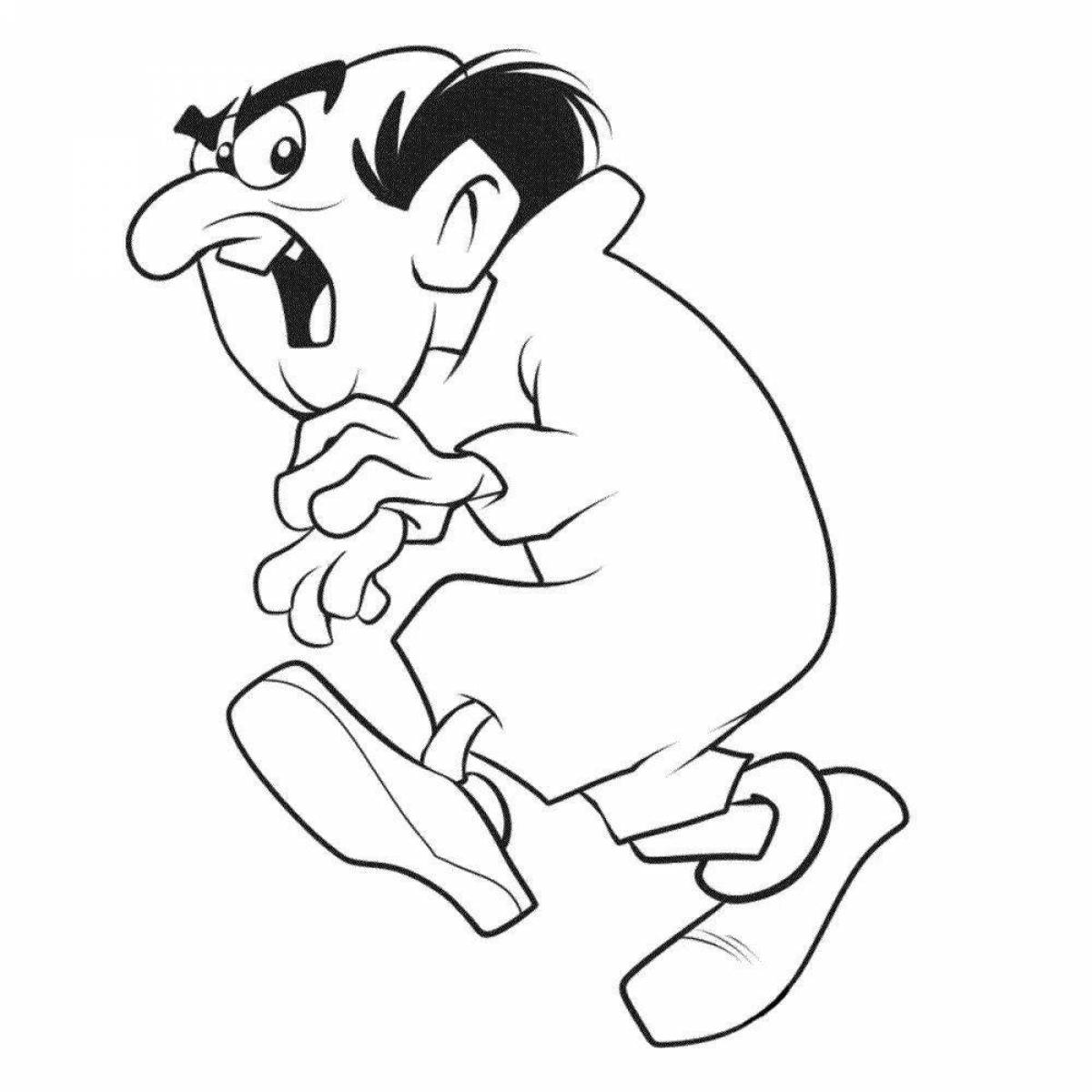 Witty gargamel coloring book