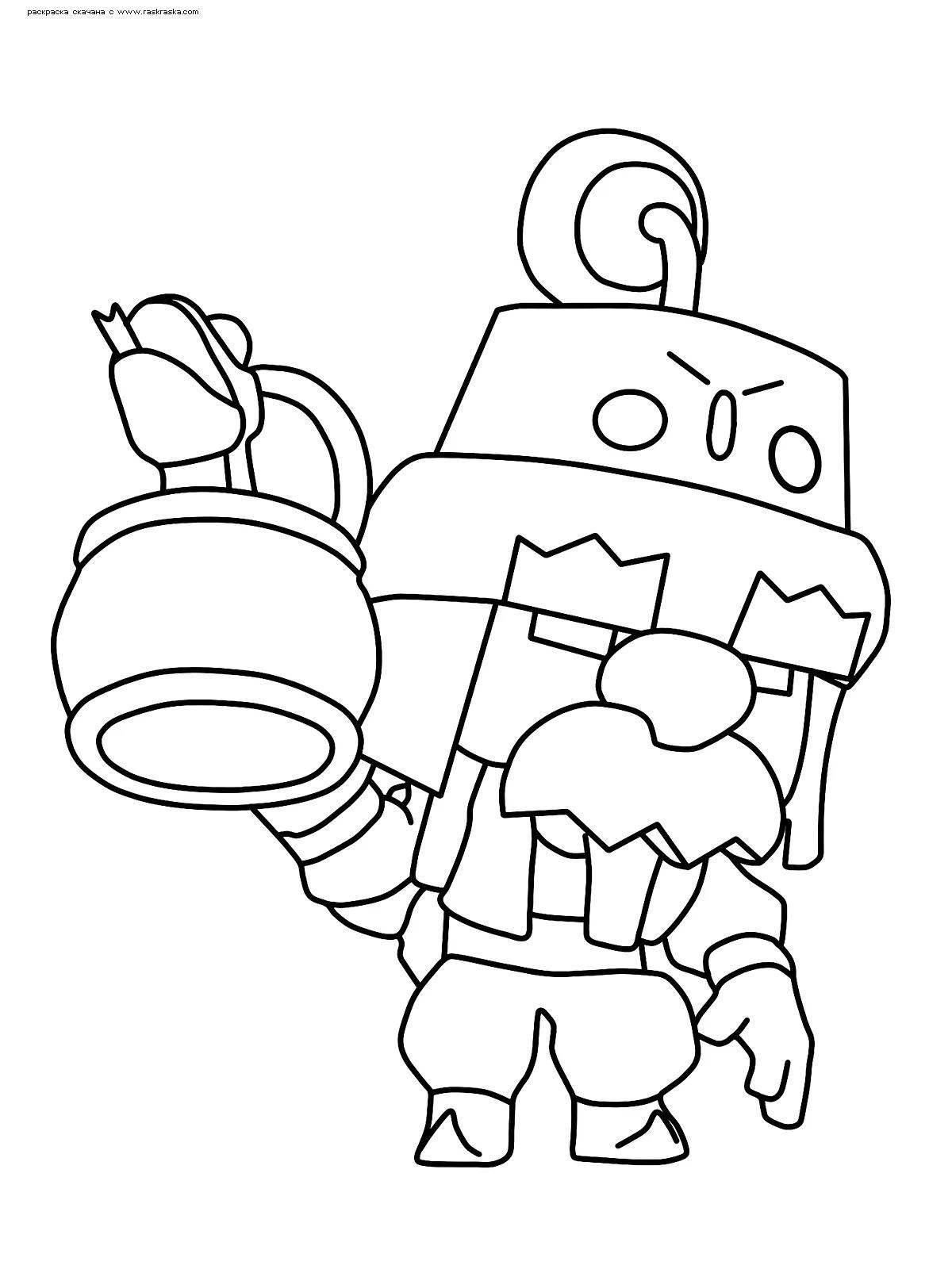 Colorful-detailed gale coloring page