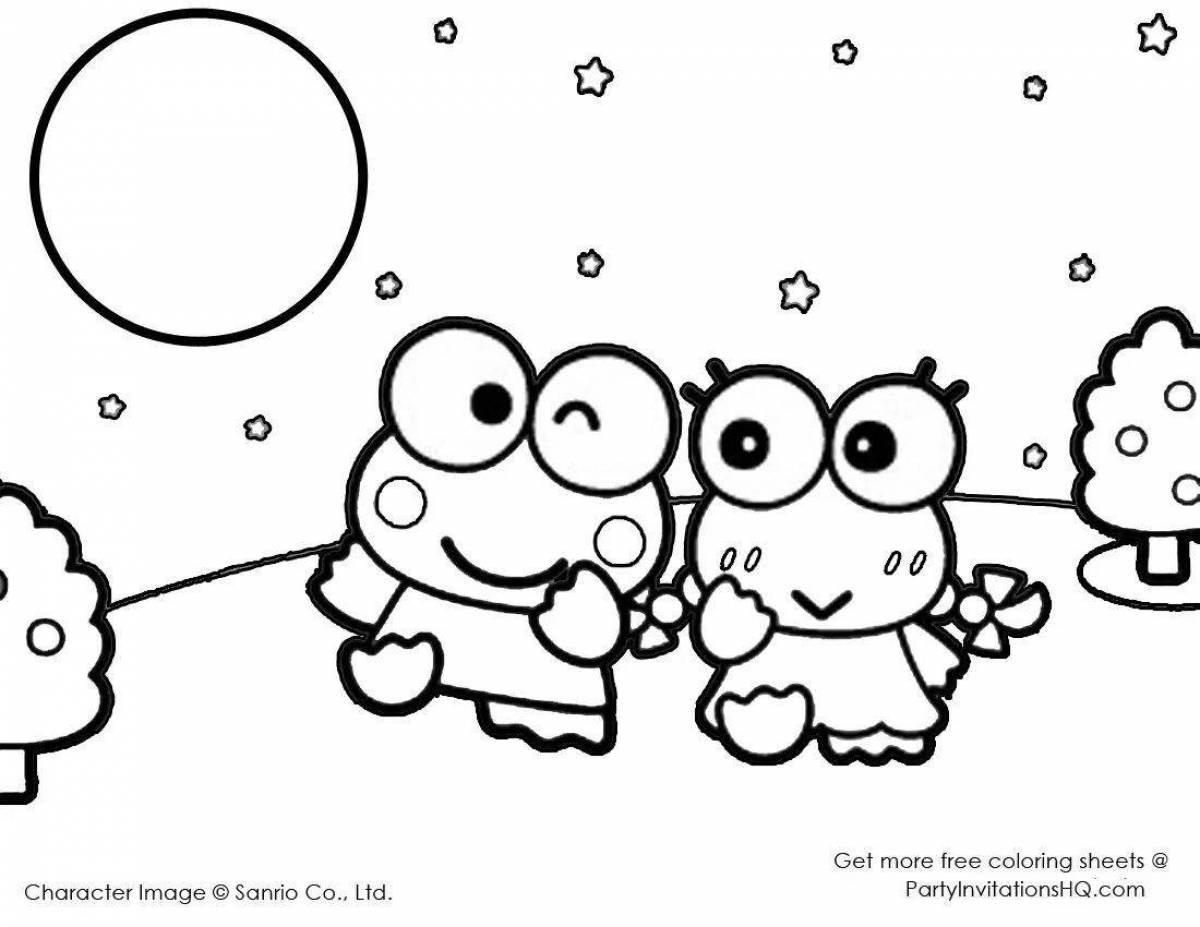 Sanrio animated coloring page