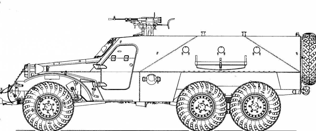 Majestic armored car coloring page