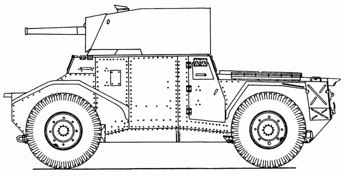 Colouring awesome armored car