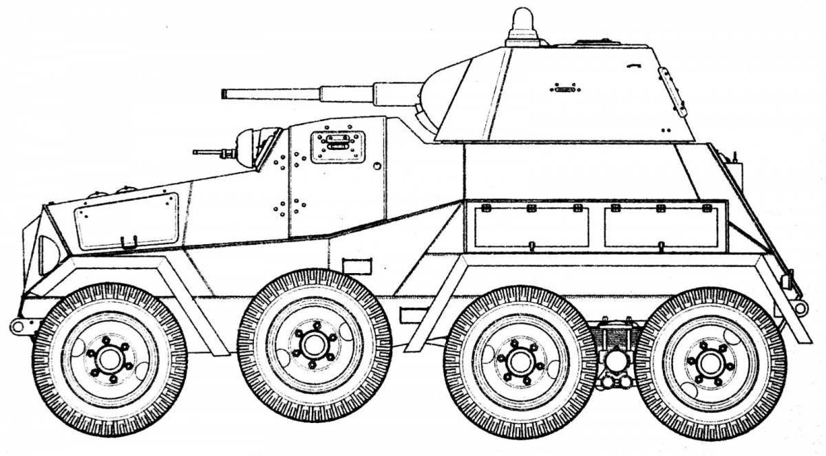 Coloring Pages Armored car (29 pcs) - download or print for free #13448
