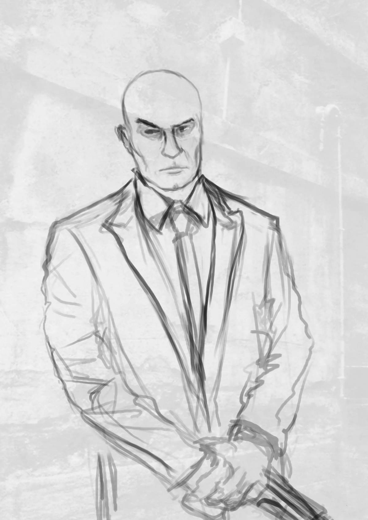 Glowing assassin coloring page