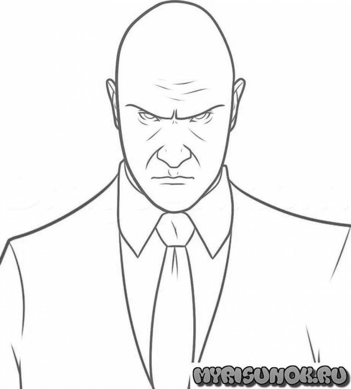 Coloring agent. Хитман. Раскраска Hitman. Хитман рисунок. Хитман нарисовать.