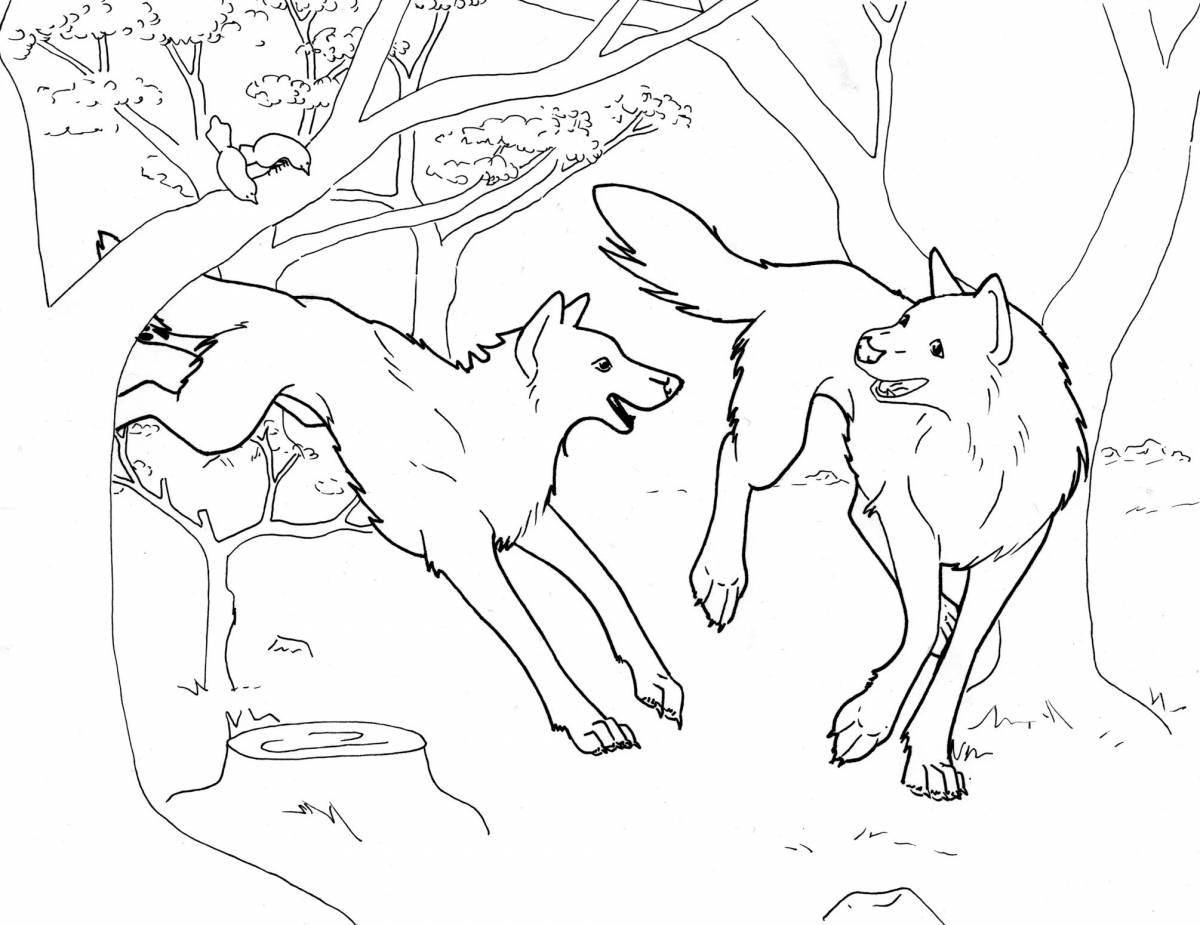 Animated wolfoo coloring book