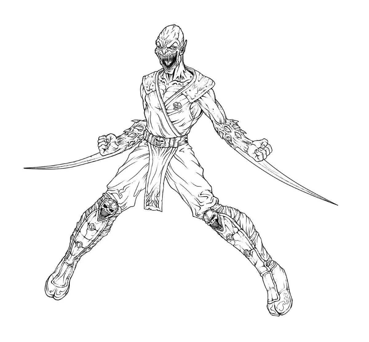 Radiant mortal coloring page