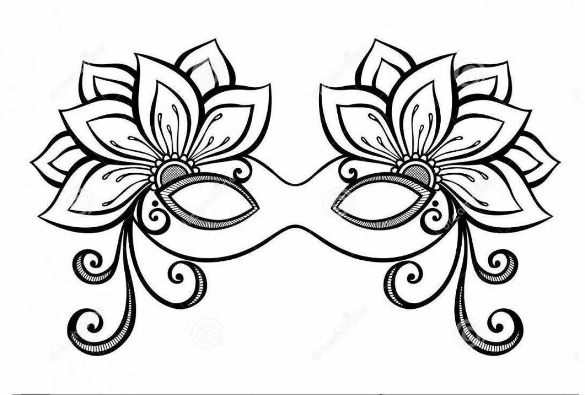 Sparkling frame coloring page