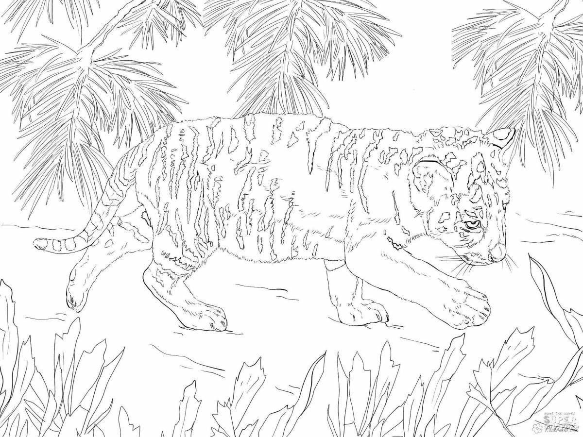 Coloring page dazzling tigress