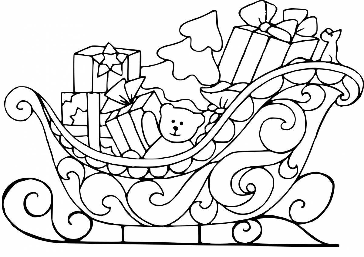 Charming sleigh coloring book