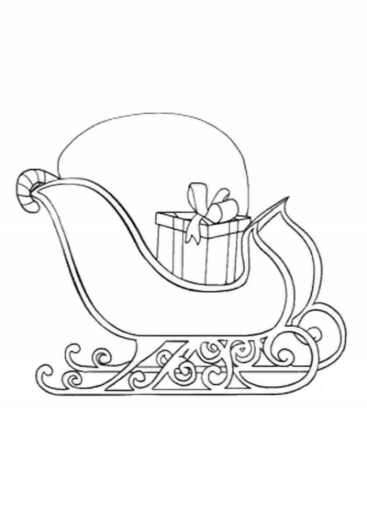 Amazing sleigh coloring pages