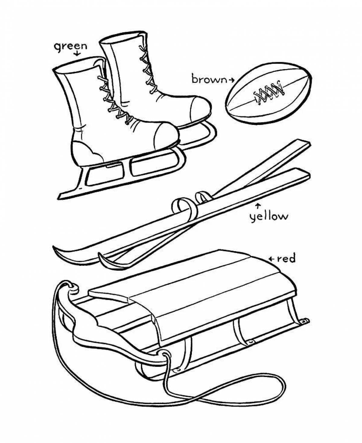 Fabulous sleigh coloring pages