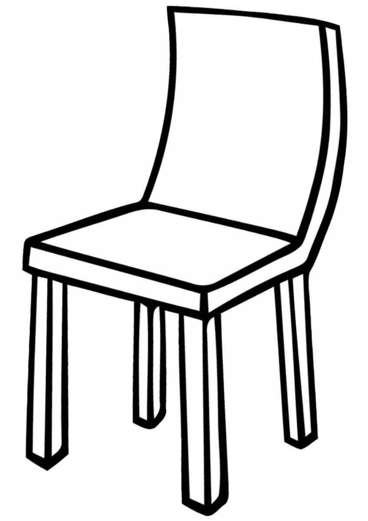 Coloring book cheerful chair