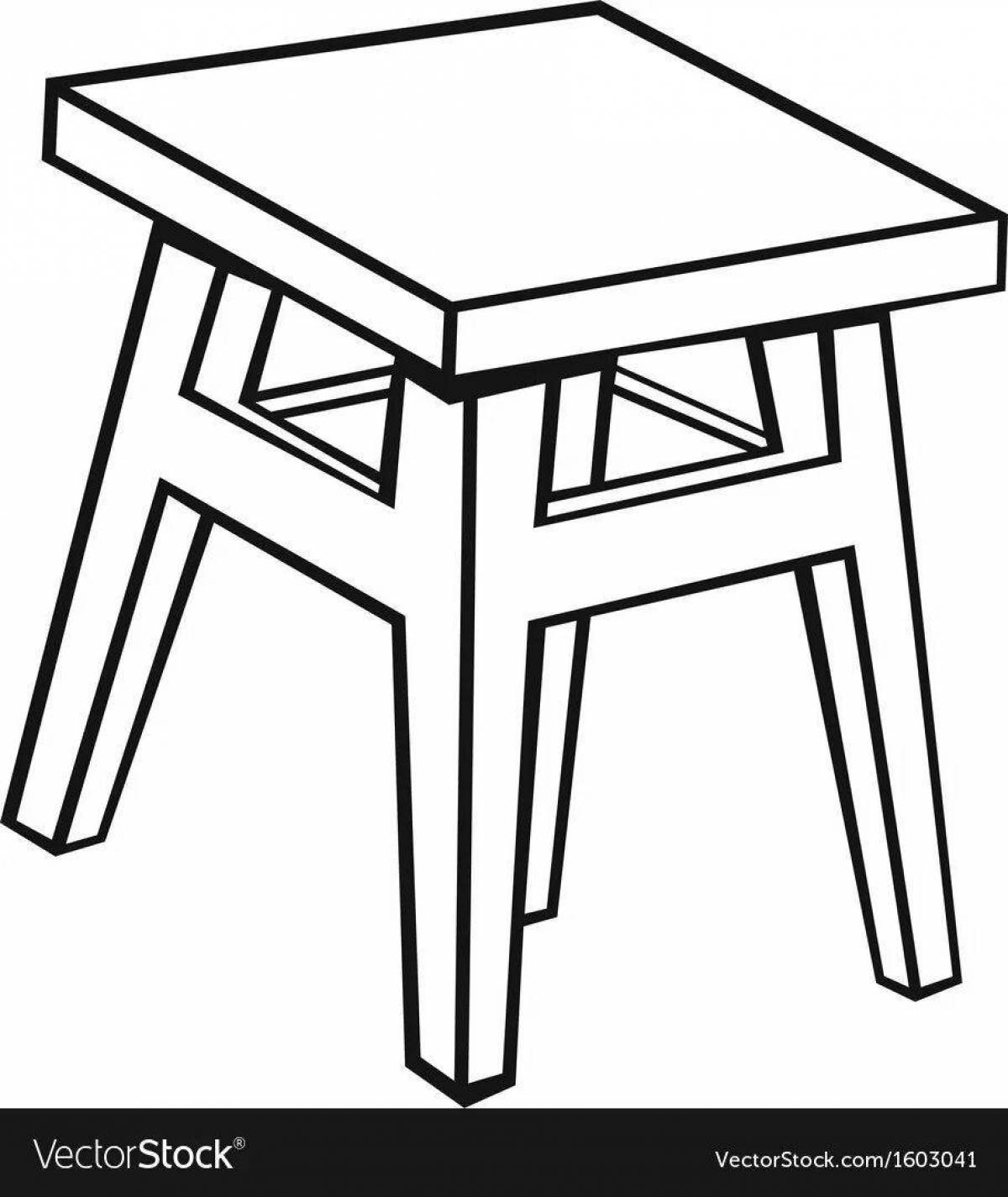 Fat chair coloring page