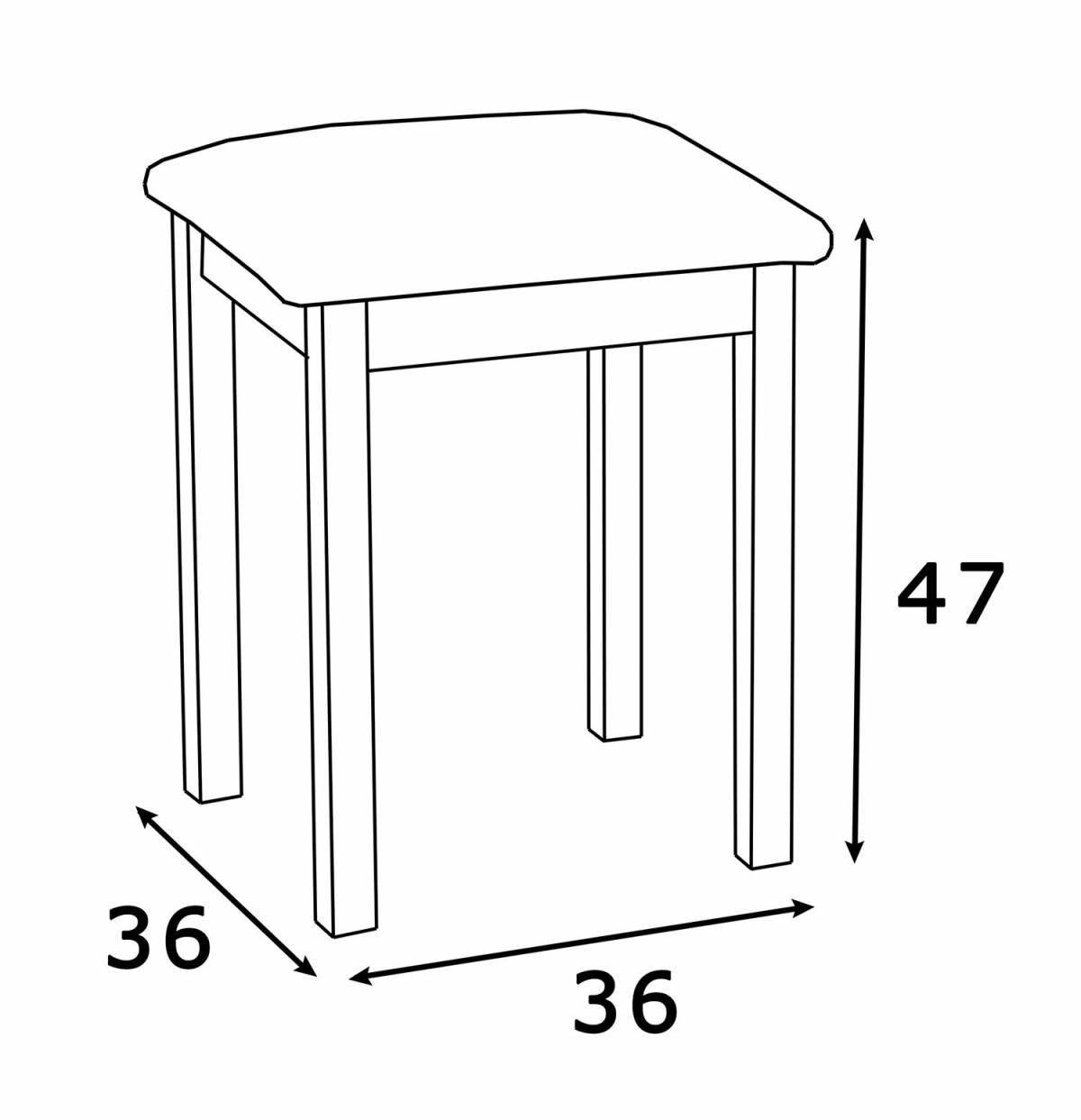 Coloring book shiny stool