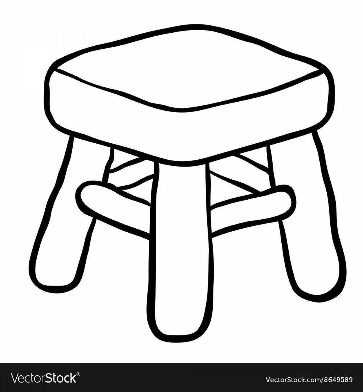 Замысловатая раскраска стула