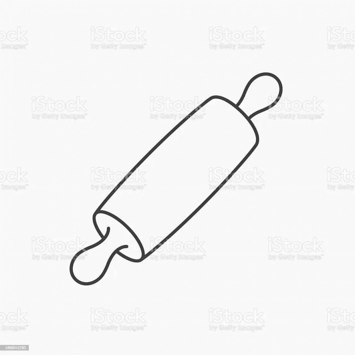 Innovative rolling pin coloring page