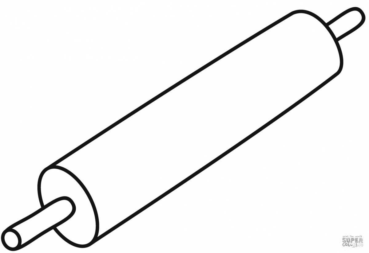 Unique rolling pin coloring page