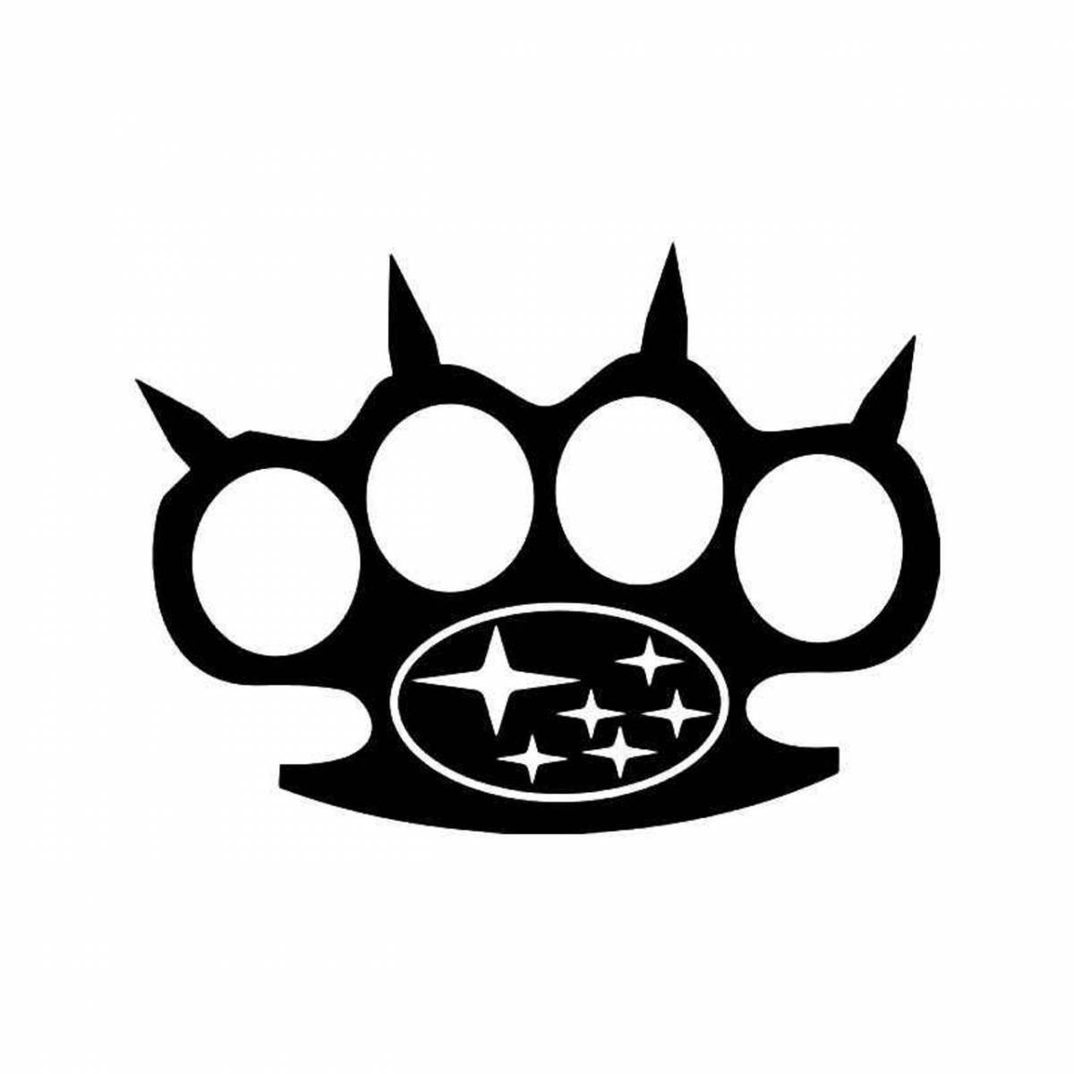 Подробная раскраска brass knuckles