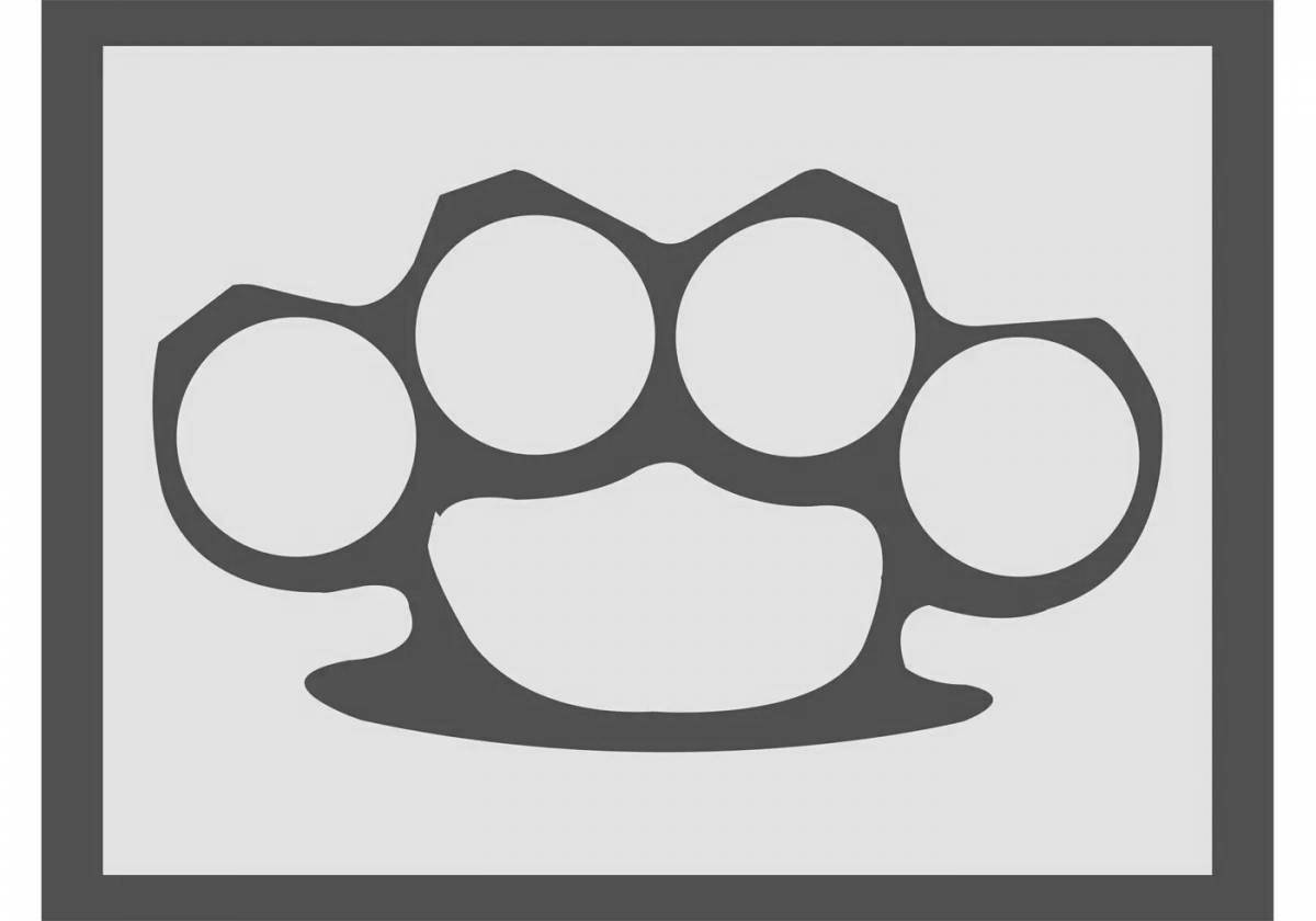 Photo Coloring fat brass knuckles