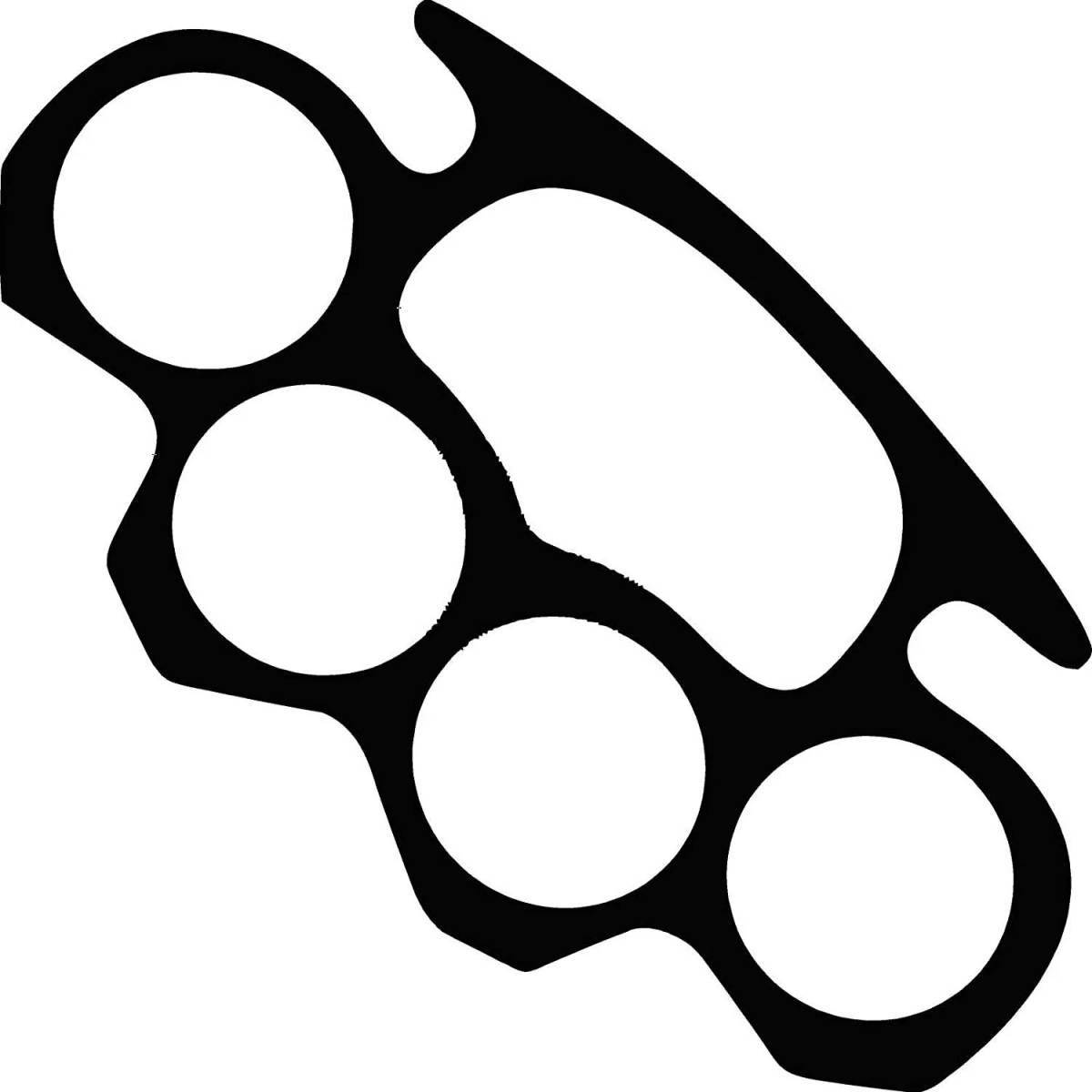 Majestic brass knuckles coloring page