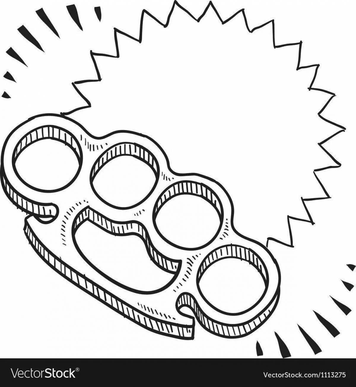 Brilliant brass knuckles coloring pages