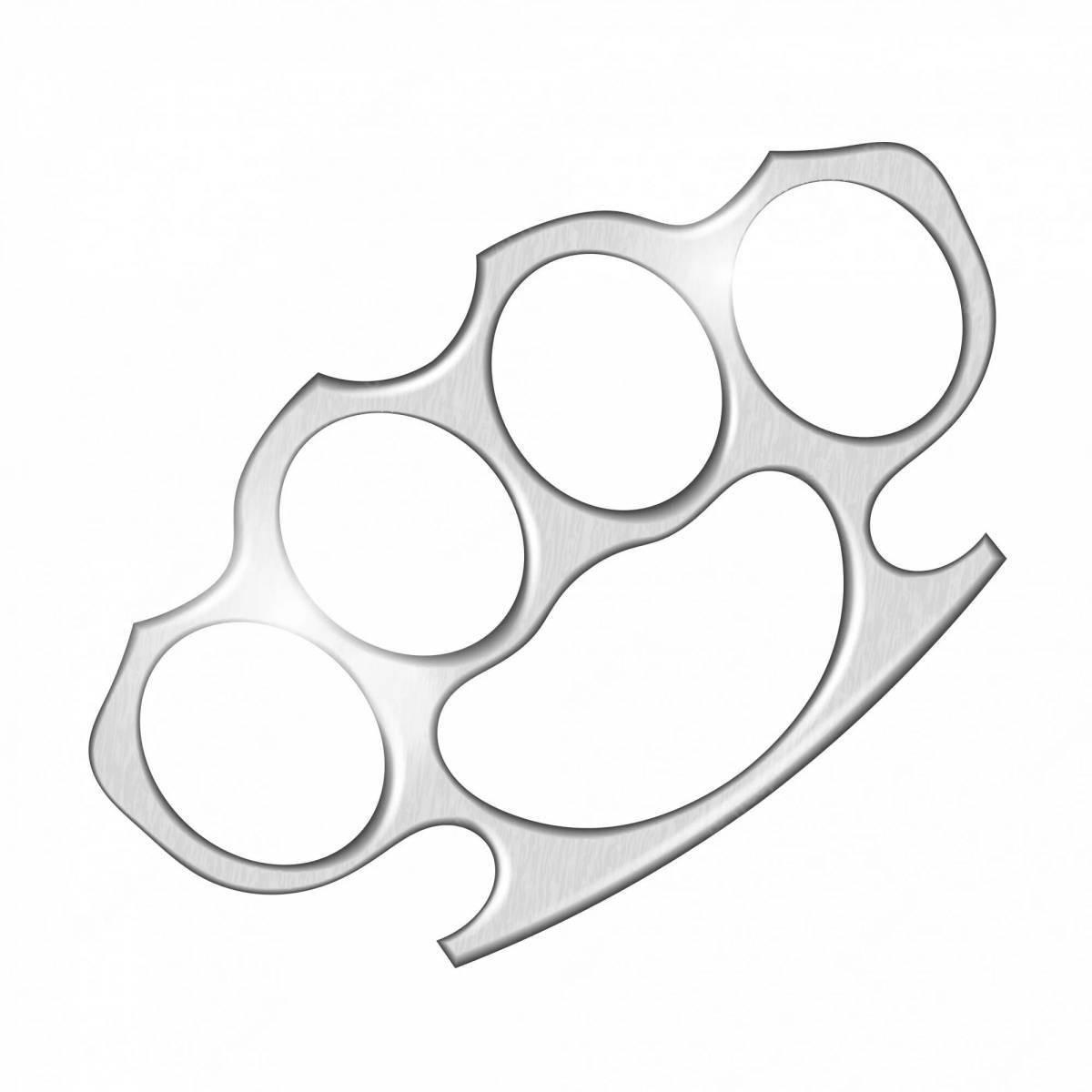 Glittering brass knuckles coloring page
