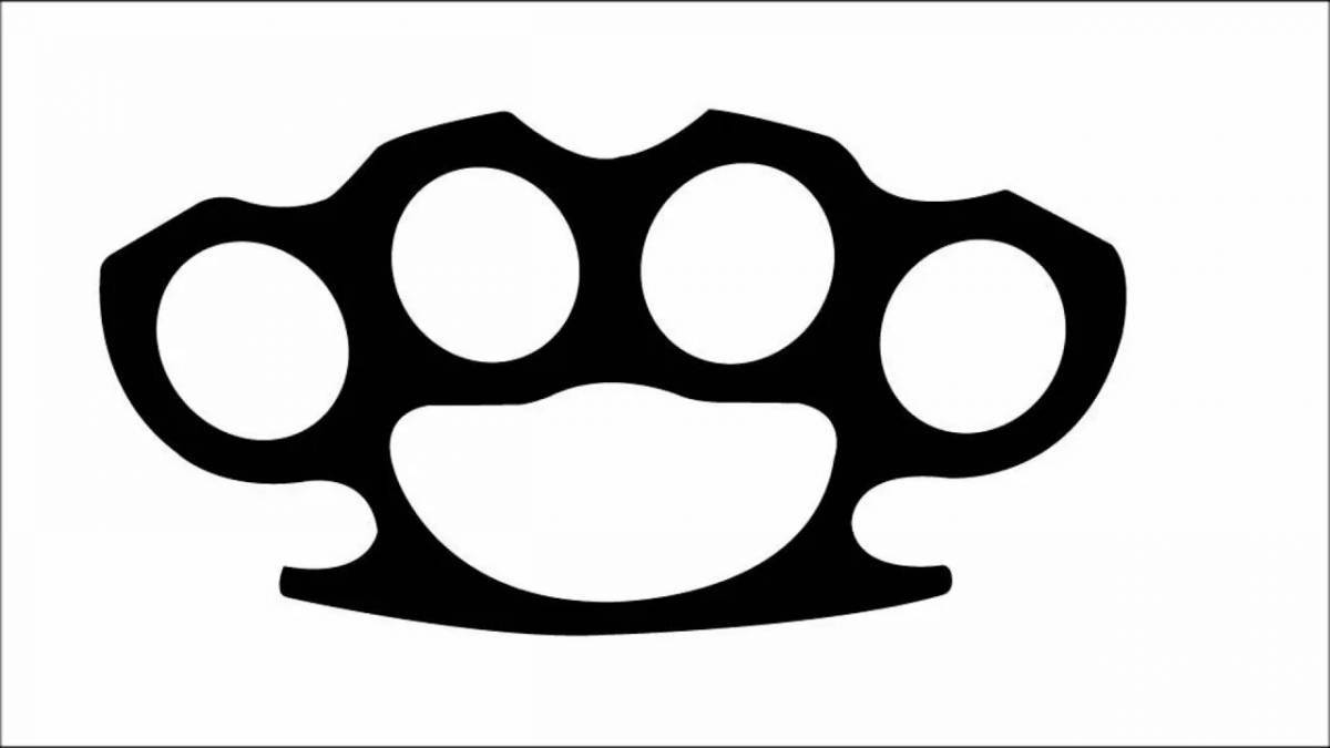 Coloring shining brass knuckles
