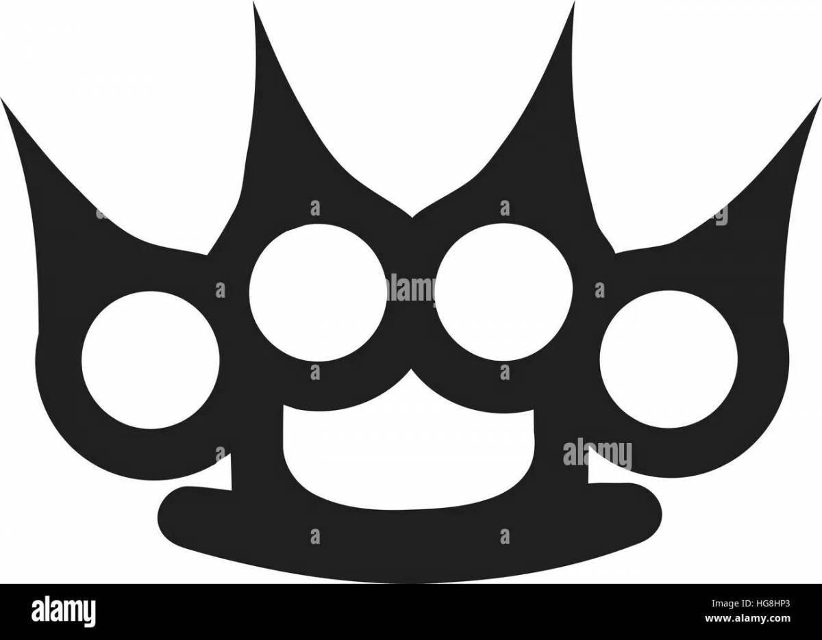 Photo Dazzling brass knuckles coloring page