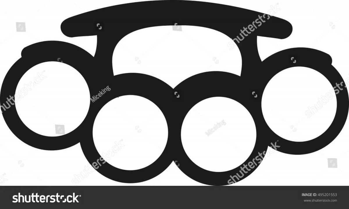 Charming coloring brass knuckles