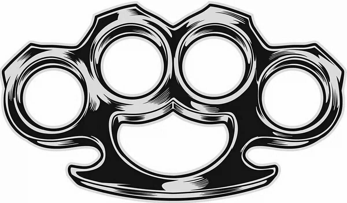 Интригующая раскраска brass knuckles