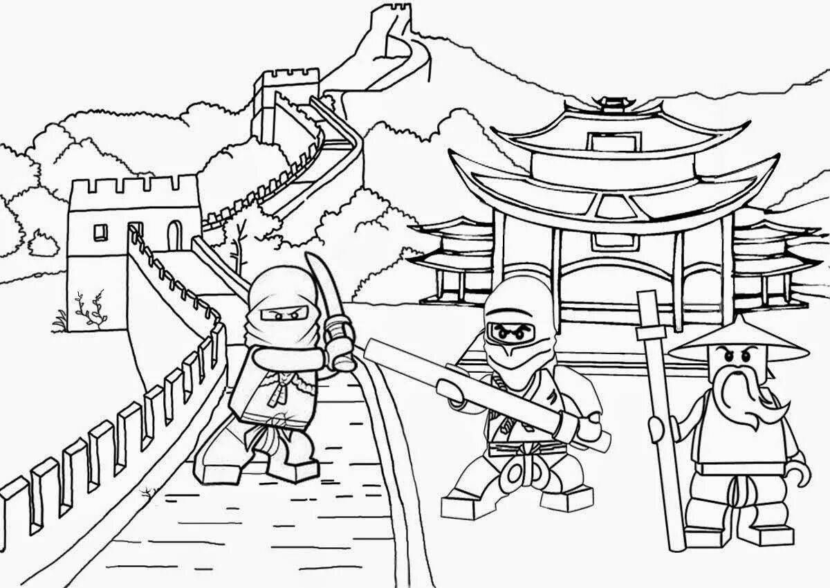 Colorful goujitsu coloring book