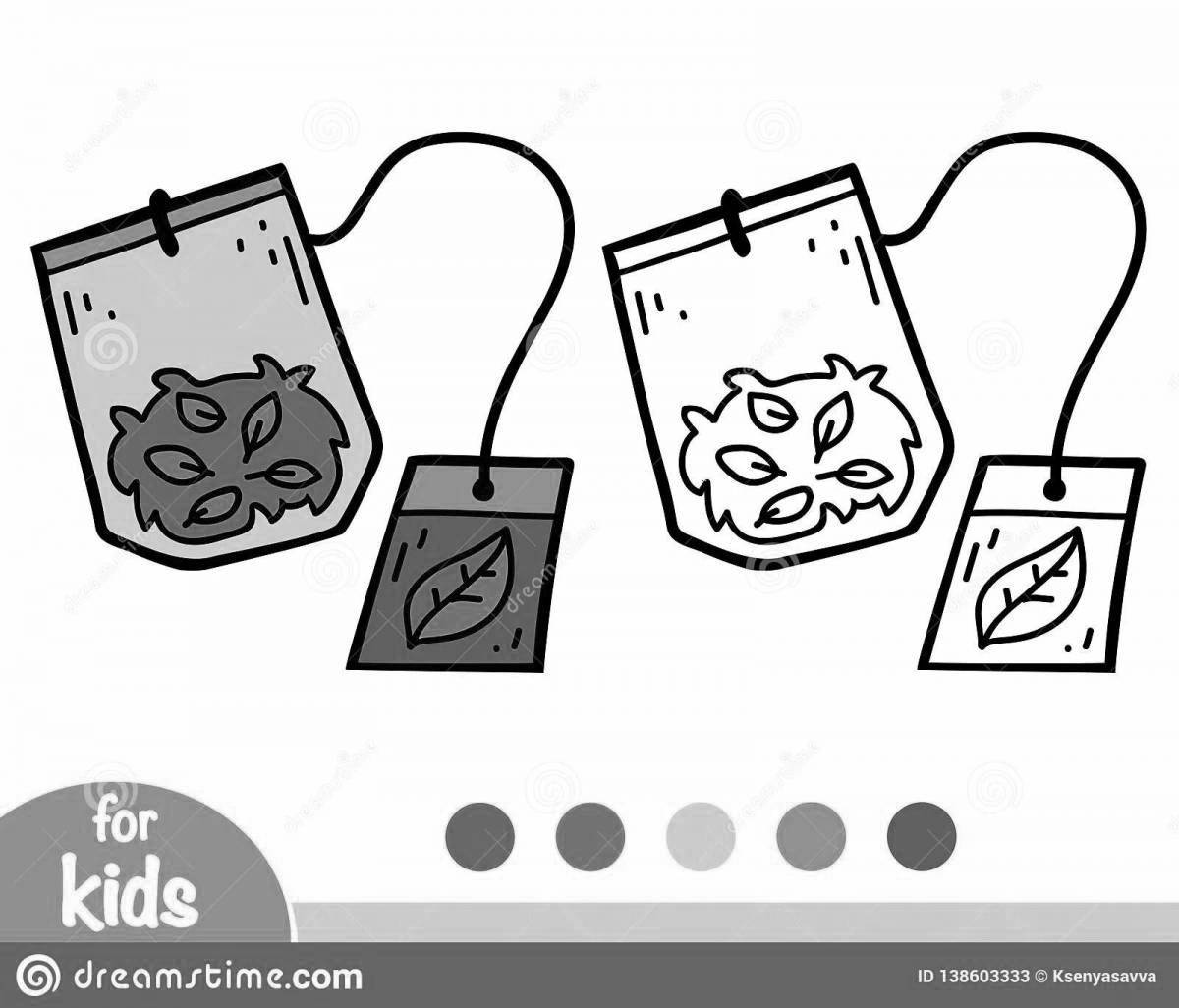 Dramatic coloring page sachet