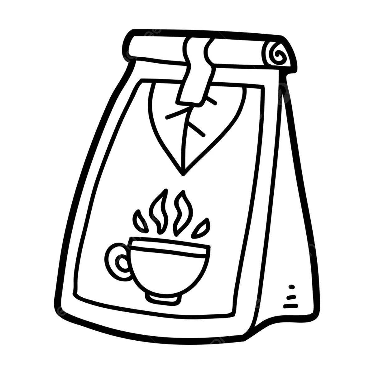 Intricate sachet coloring page