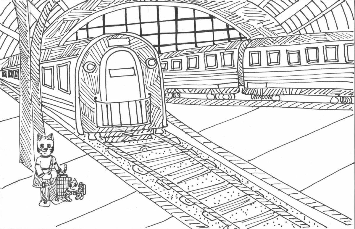 Coloring page magnificent station