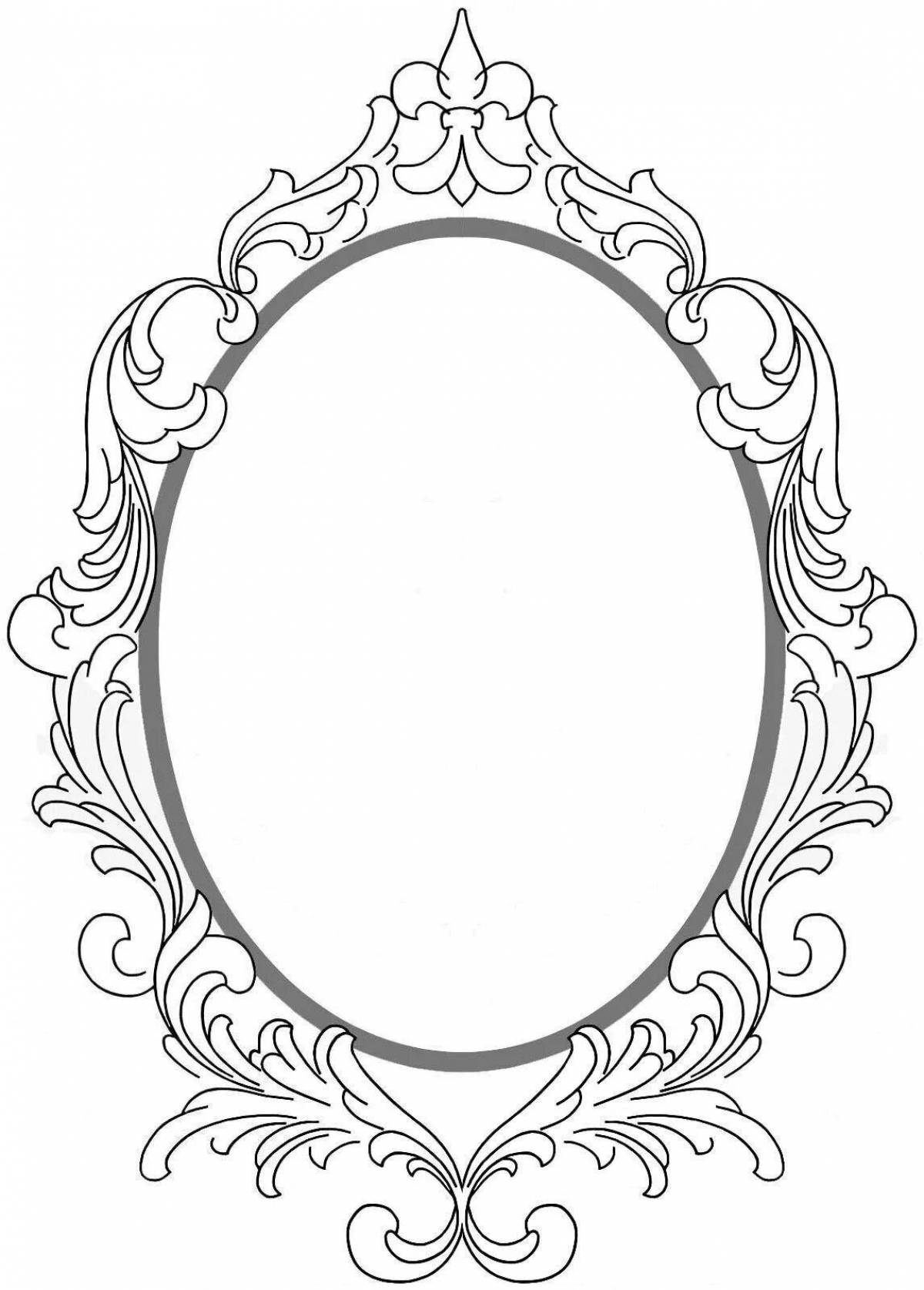 Shining mirror coloring page