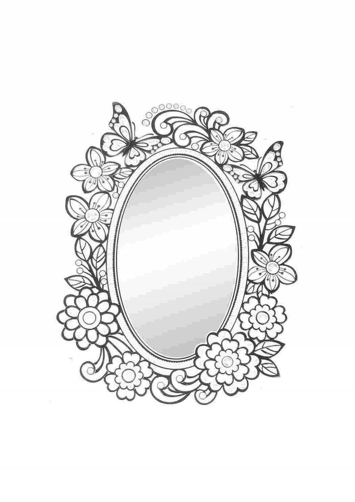 Polished mirror coloring page