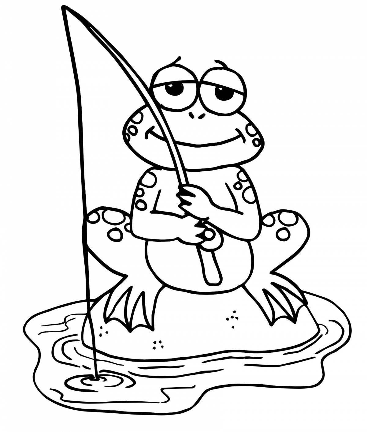 Fat frog coloring pages