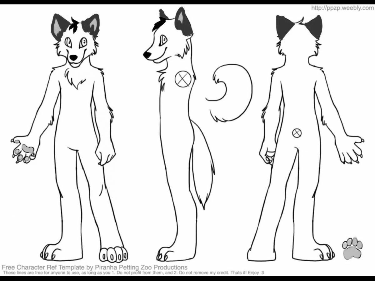 Animated fursuit coloring