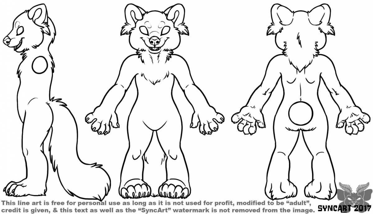 Photo Creative coloring fursuit